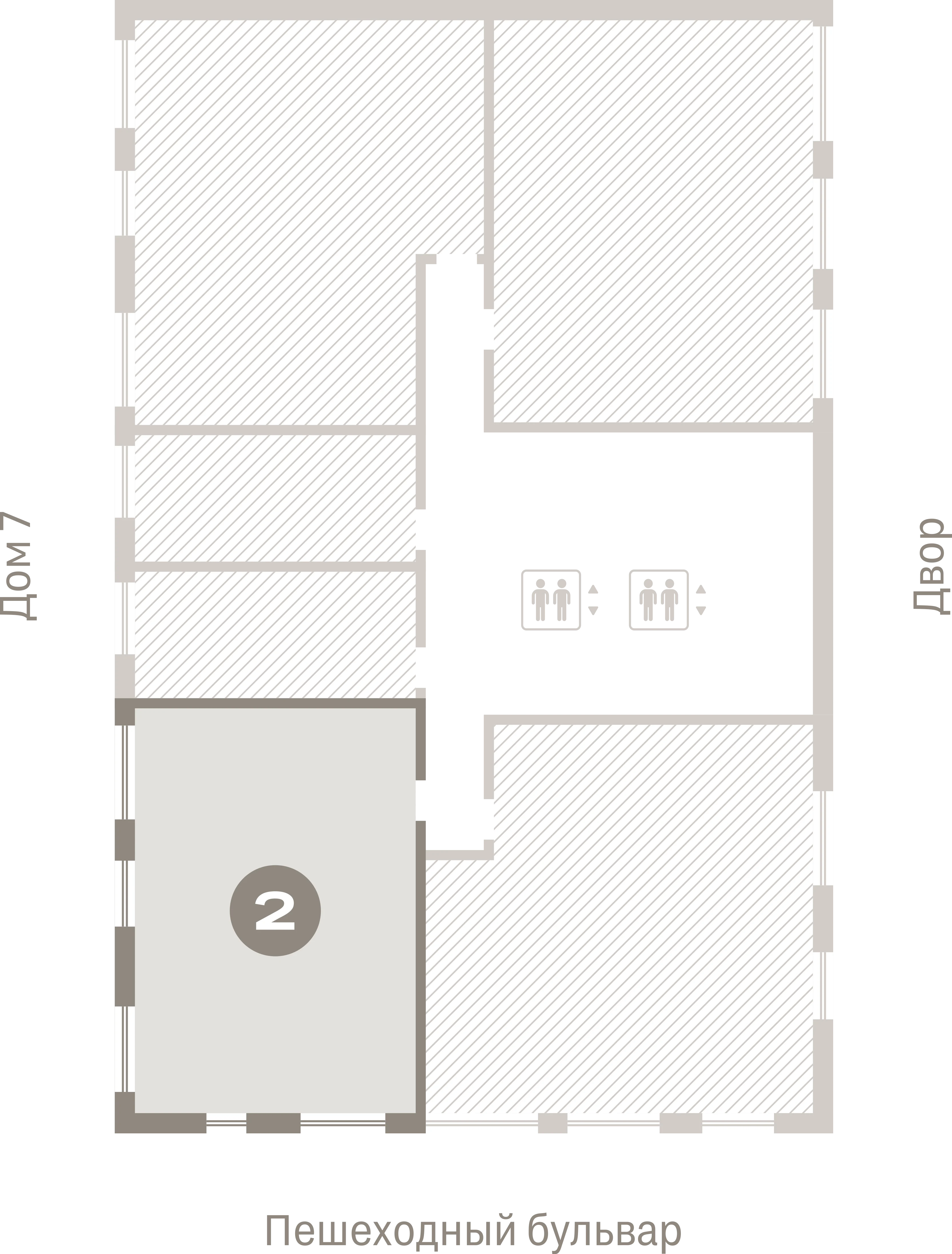 2 комн. Квартира 67.4 кв. м