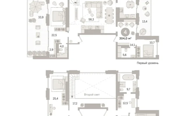 4 комн. Квартира 304 кв. м, Московская область Москва