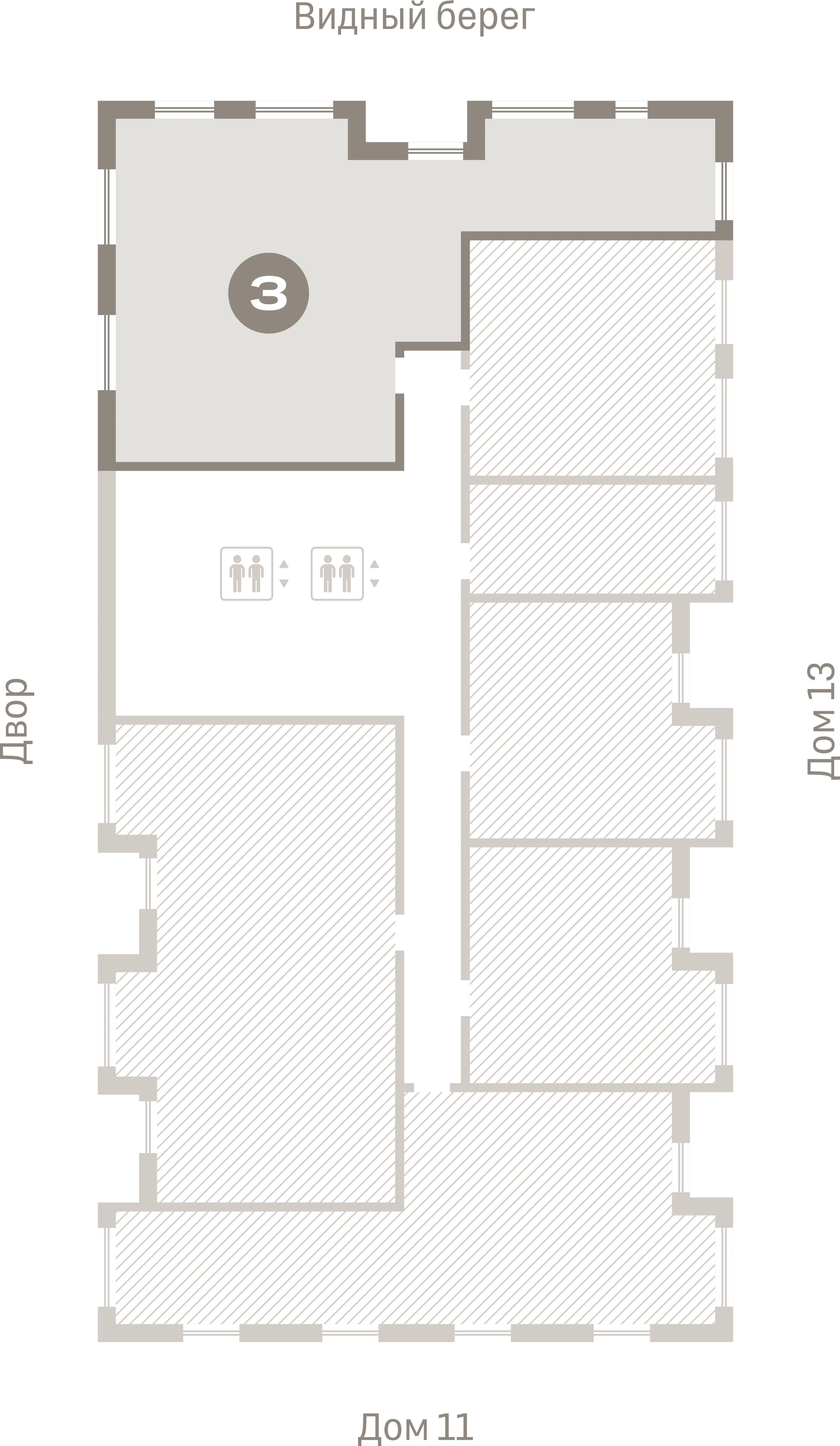 3 комн. Квартира 103.2 кв. м