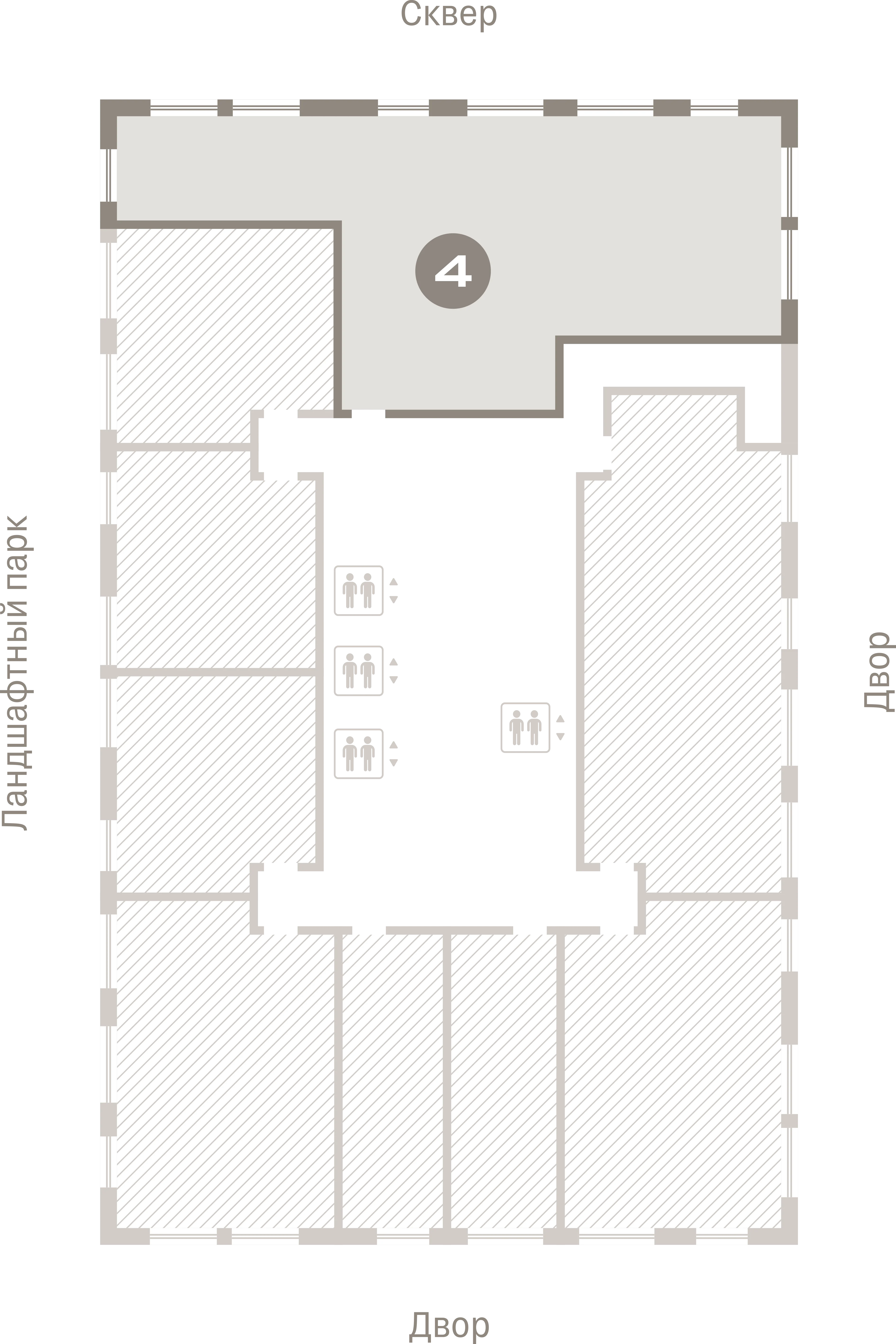 3 комн. Квартира 129.5 кв. м