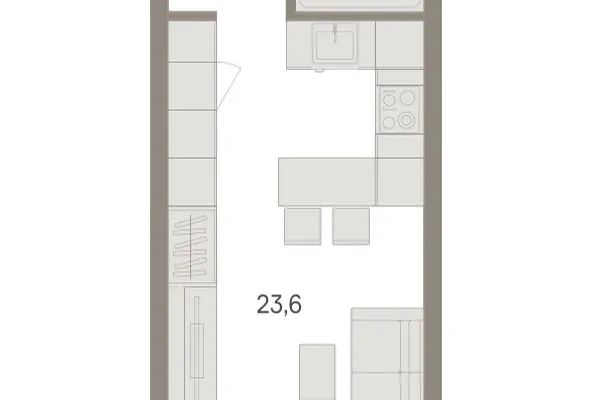 1 комн. Квартира 31.3 кв. м, Московская область Москва