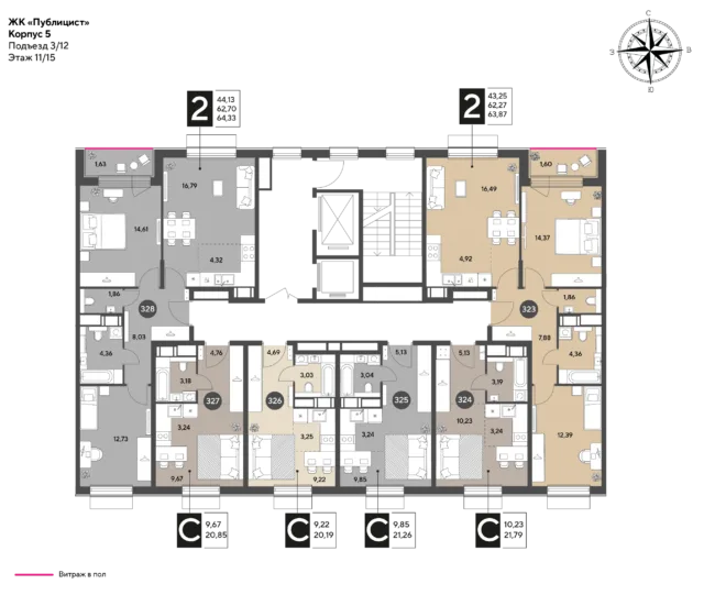 Квартира 21.8 кв. м