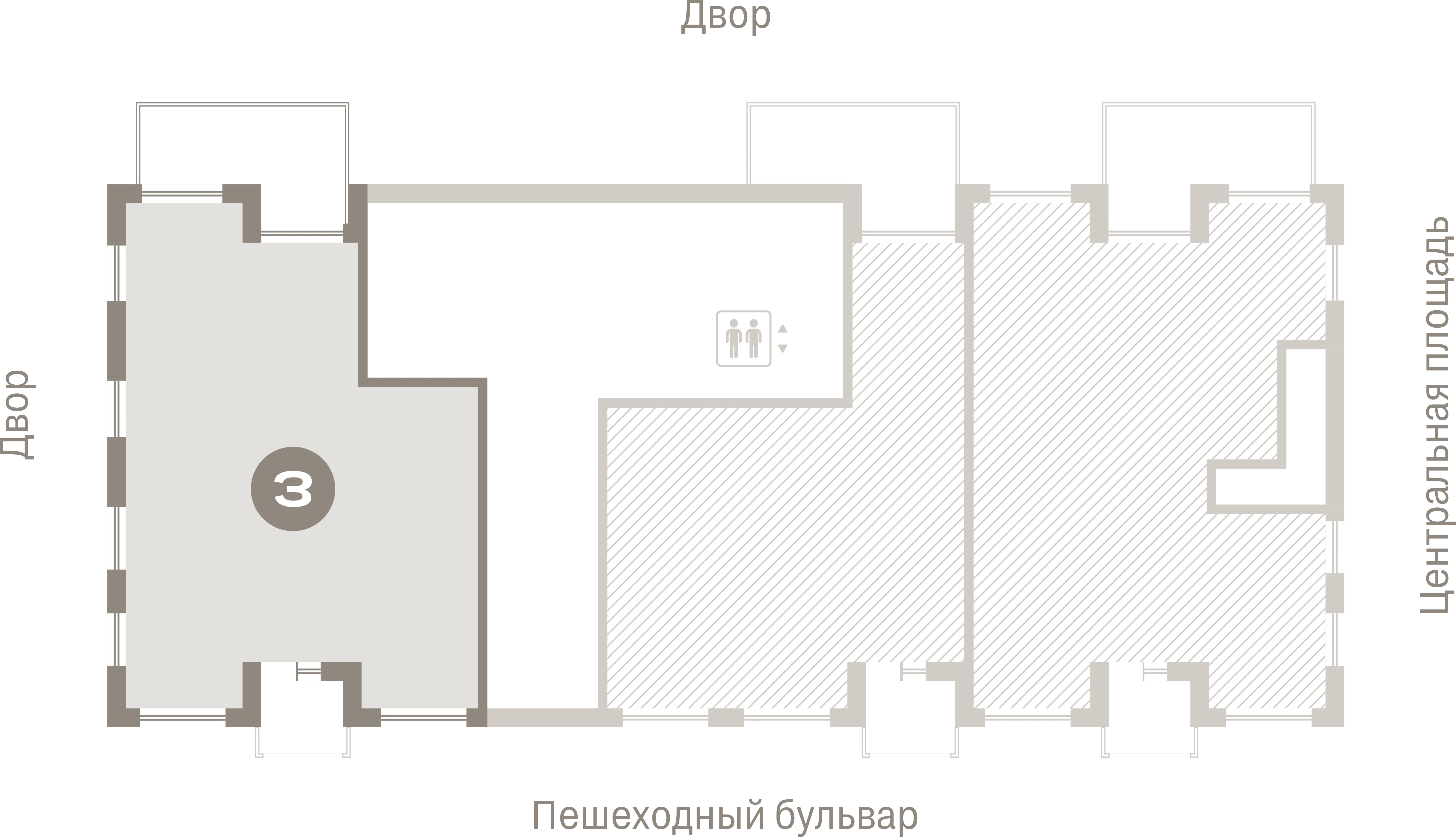 2 комн. Квартира 125.8 кв. м