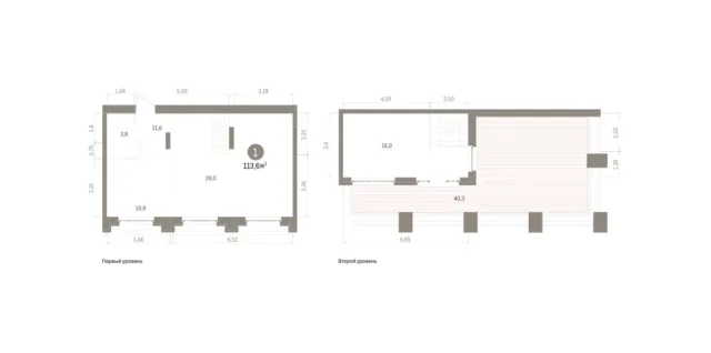 1 комн. Квартира 113.6 кв. м