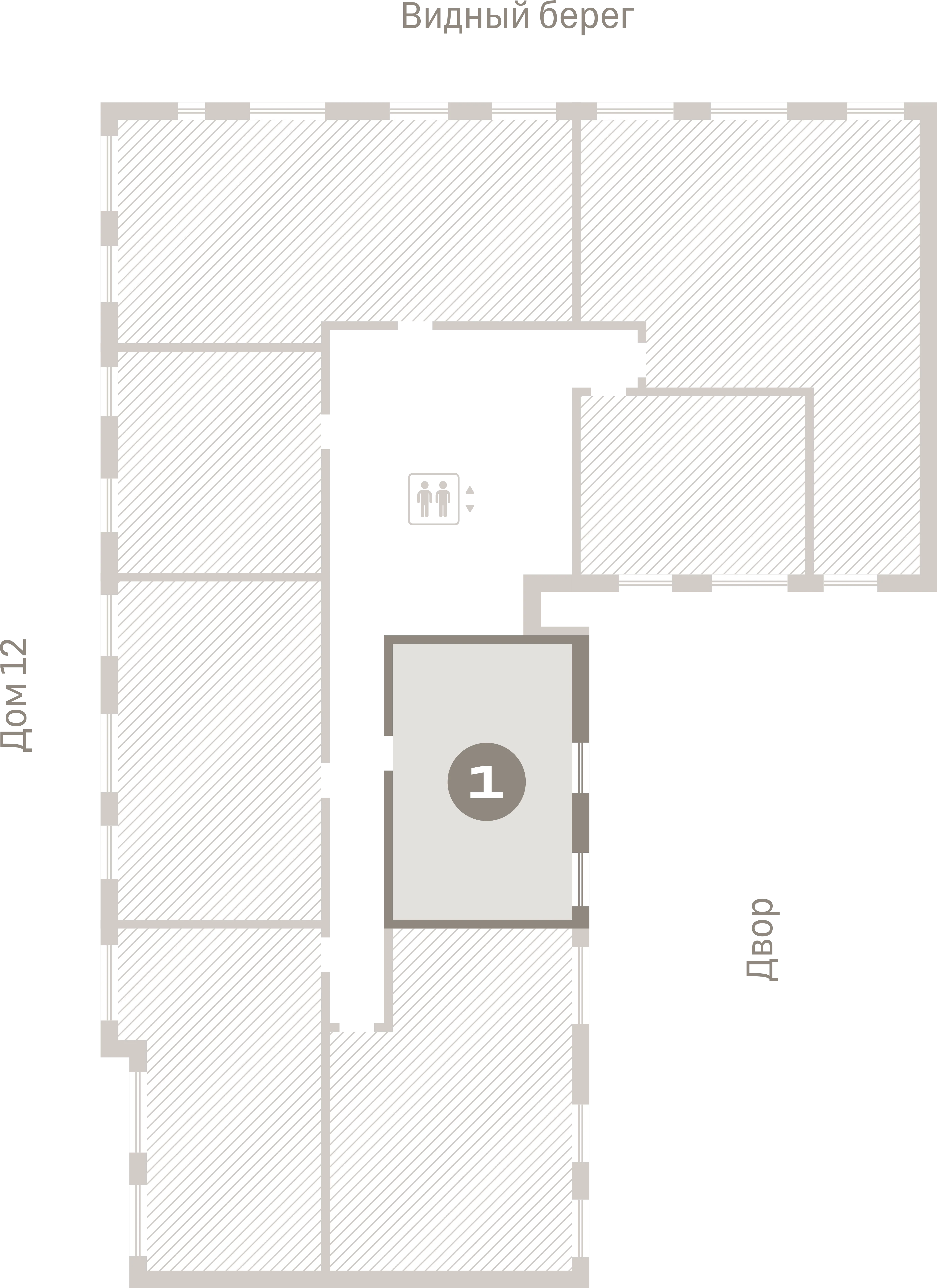 1 комн. Квартира 44.3 кв. м