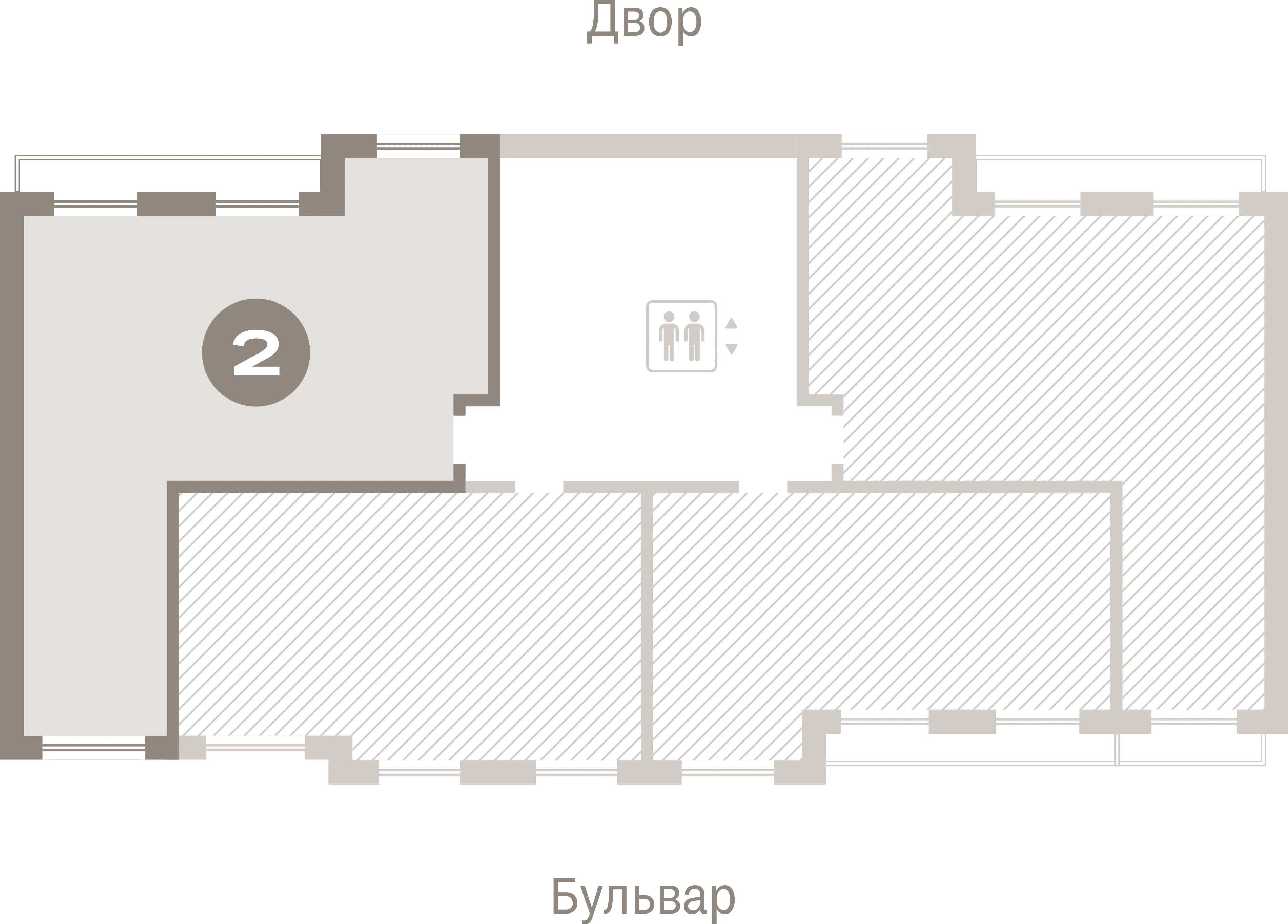 2 комн. Квартира 84.4 кв. м
