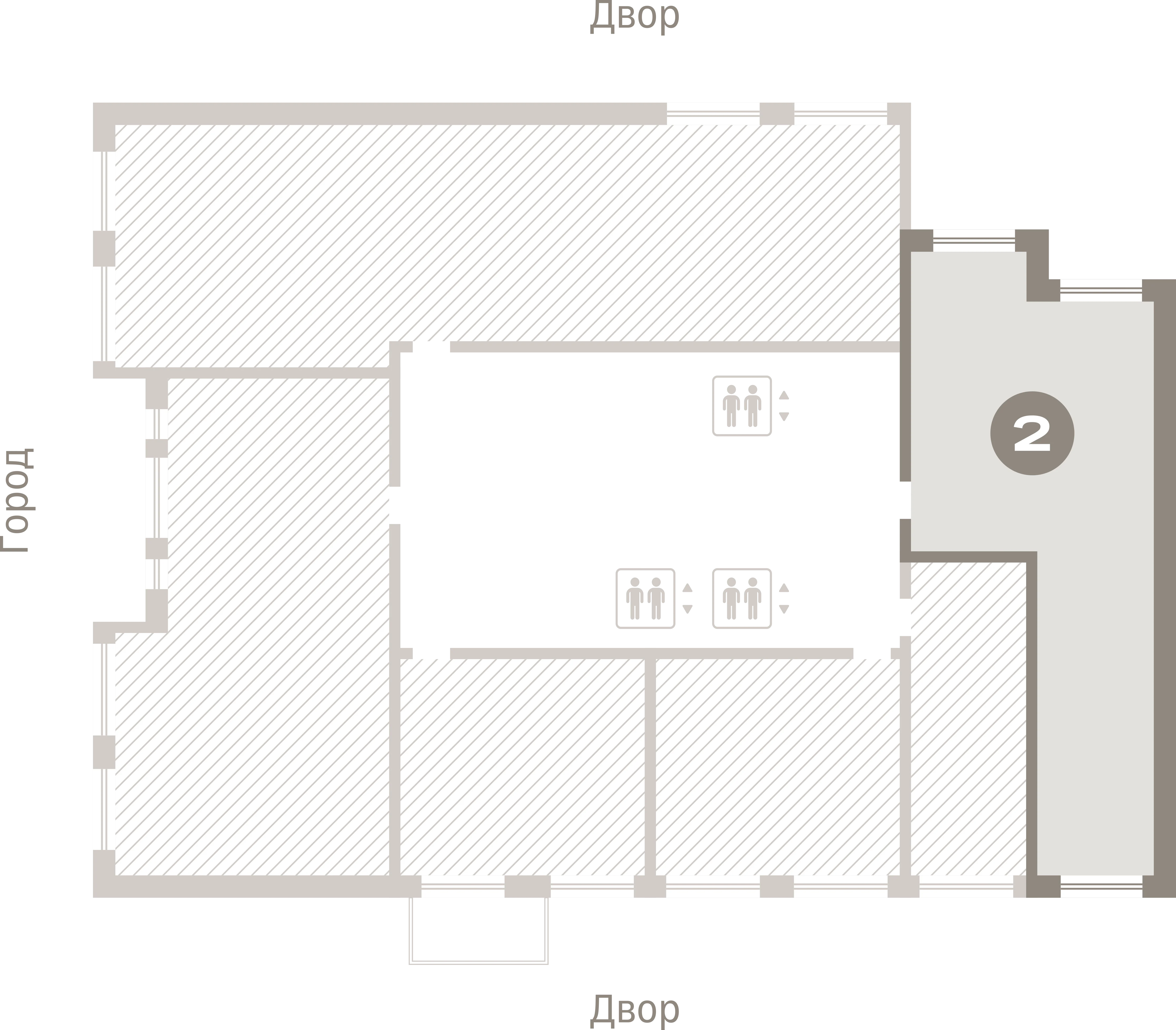 2 комн. Квартира 76.7 кв. м