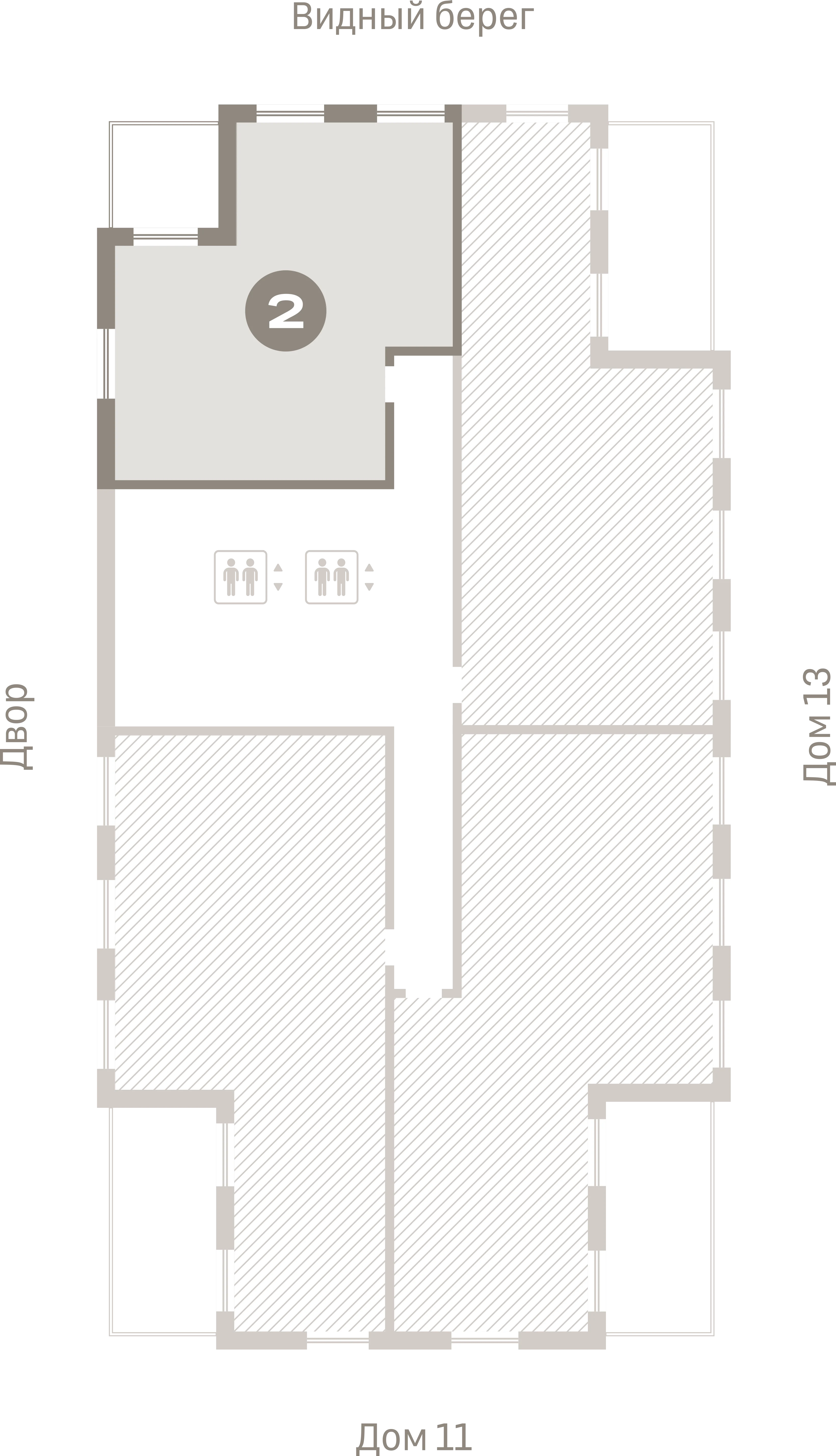 2 комн. Квартира 80.4 кв. м
