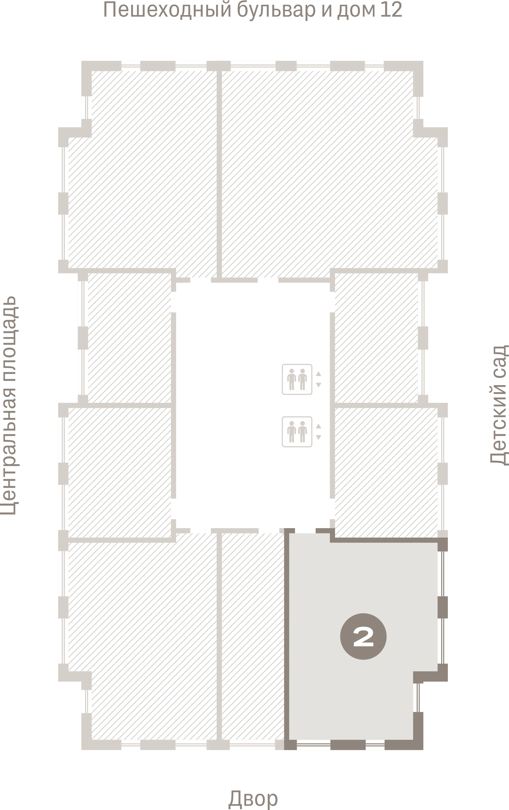 2 комн. Квартира 72.3 кв. м
