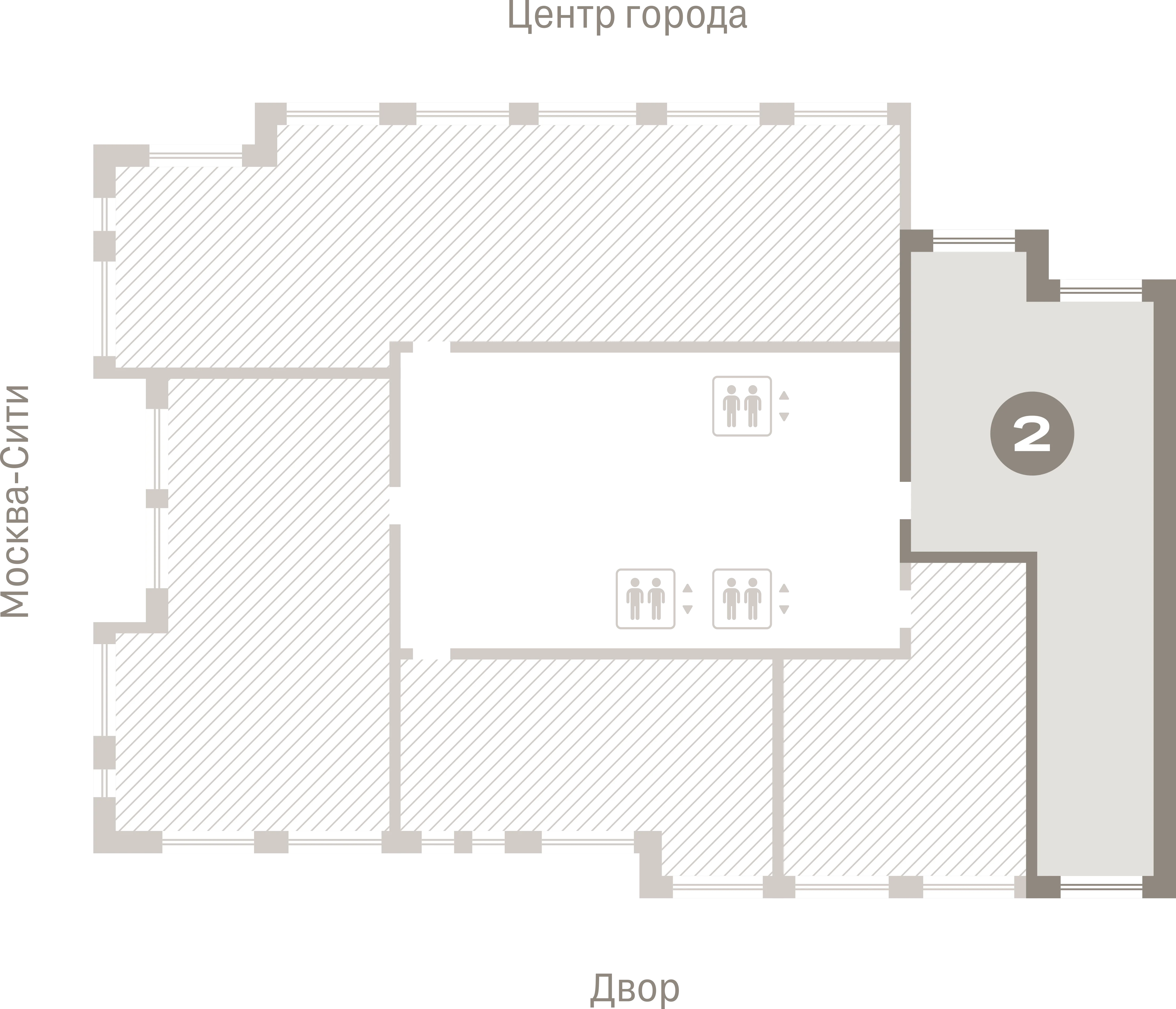 2 комн. Квартира 77.1 кв. м