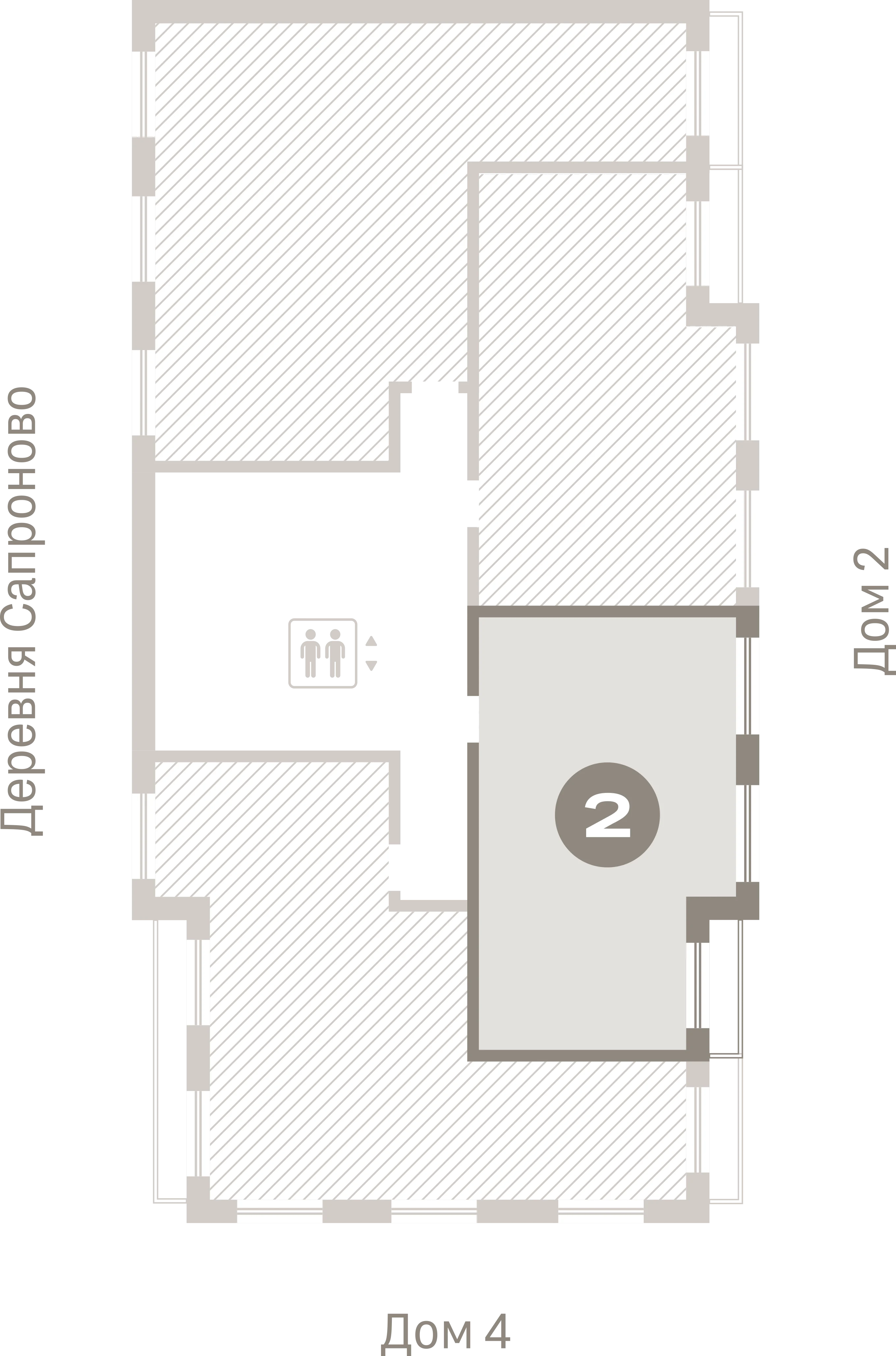 2 комн. Квартира 55.2 кв. м
